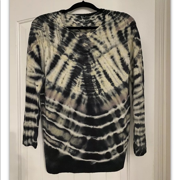 RAQUEL ALLEGRA' Tie Dye Cashmere/Merino Wool Sweater! Size Rtls